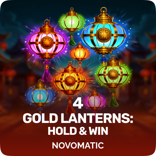 4 Gold Lanterns Hold & Win